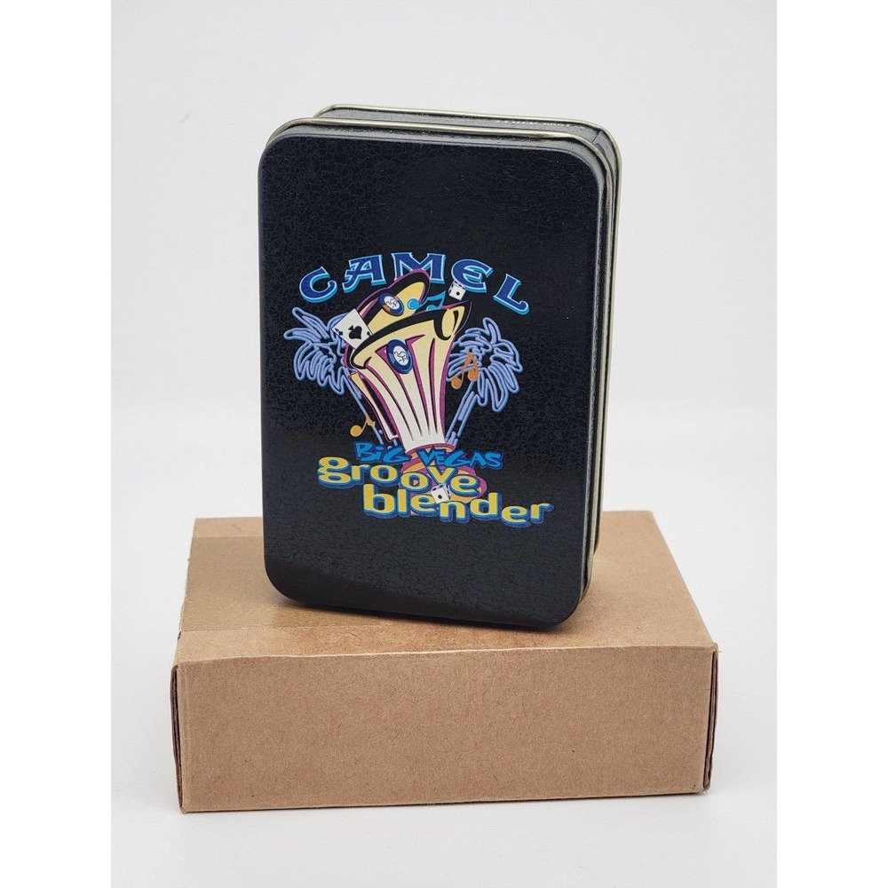 1996 Joe Camel Big Vegas Groove Blender Black Tin Vintage Las Vegas Collectible